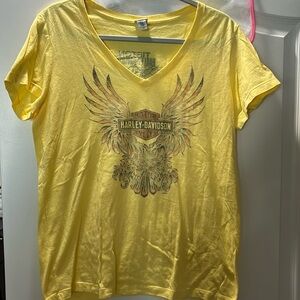 Yellow Harley Davidson tshirt
